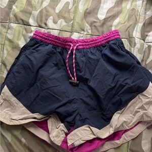 Lululemon Athletica Blue and Pink Athletic Shorts